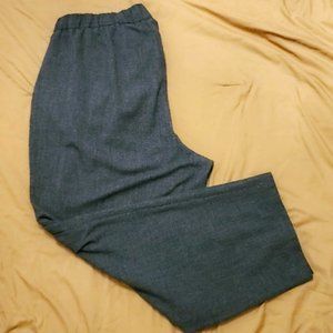 Wide leg business casual pull-on pants (petite)